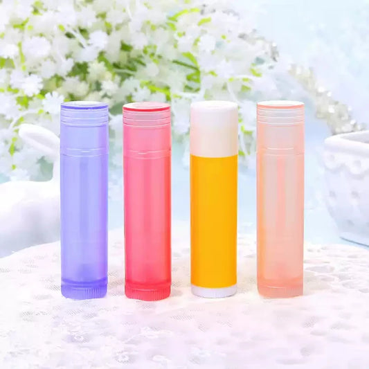 10pcs Plastic Lipstick Tube Lip Gloss Balm Tubes DIY Container Empty Cosmetic Container Travel Refillable Trial Sample Bottle