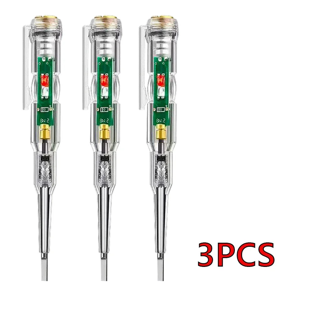 1/2/3pcs Intelligent Voltage Tester Pen With LDE Induction Power Detector Pen Electrical Screwdriver Indicator Circuit Tester